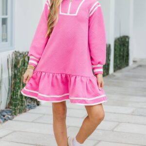 Alternative view of Time Of My Life Pink Textured Dress